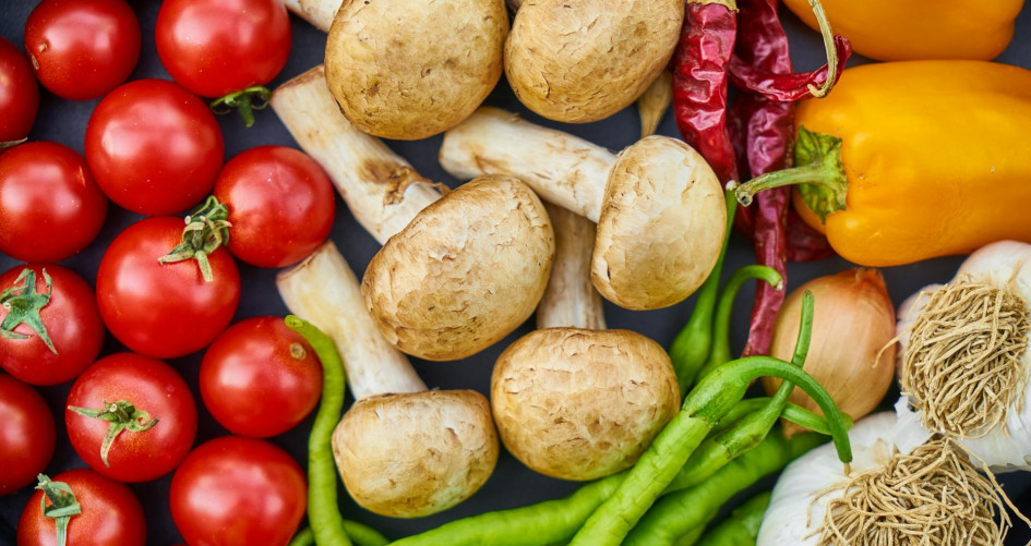 Vegetables in a food market.