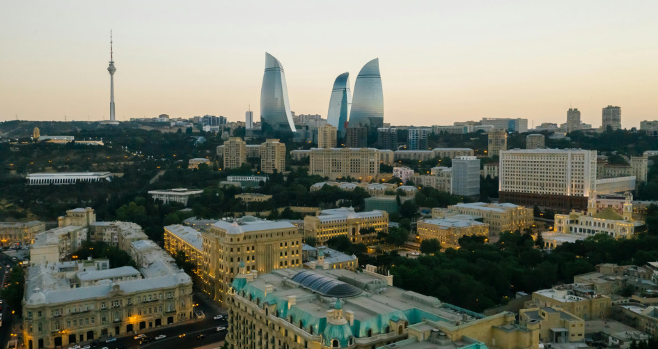 View of the city of Baku, Azerbaijan.