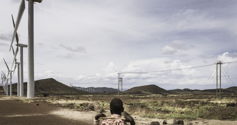A boy in the land of Lake Turkana Wind Power (LTWP), Kenya.
