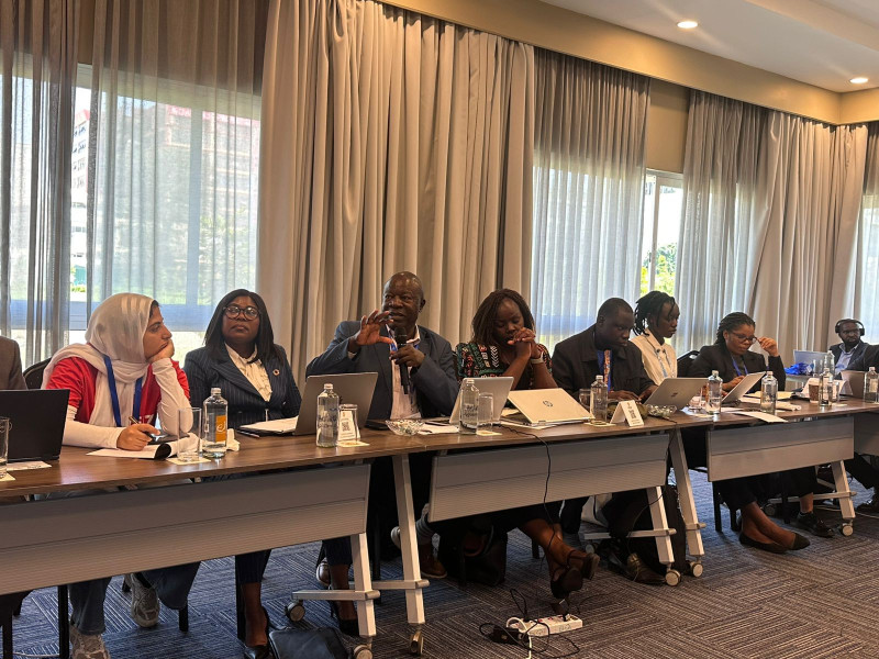 Participants discuss topics during a capacity building workshop