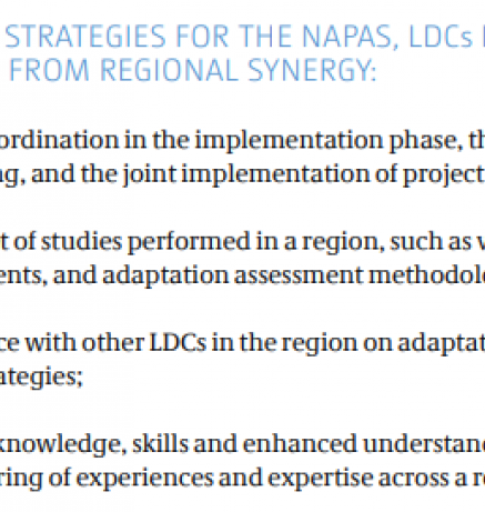 Benefits from regional synergies