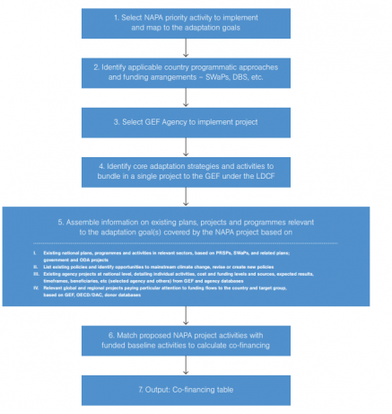 Tool to establish a development baseline for an adaptation activity for an individual project under the LDCF
