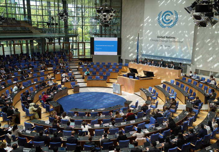 Plenary room at the Bonn Climate Meetings