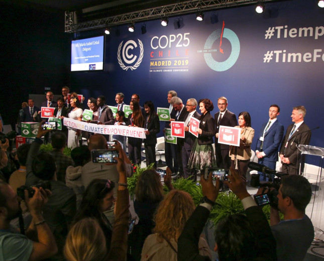 GCA ACE HL Event at COP25 picture of the speakers at the podium