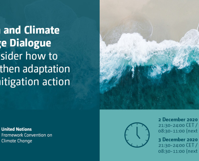 Flyer of Ocean Dialogue on Climate Change Dialogue