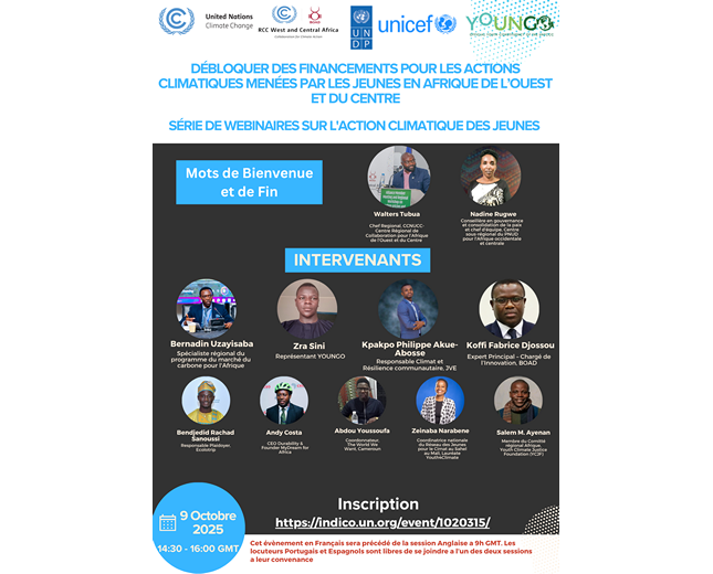 Flyer Youth Climate Webinar RCC WACA French session