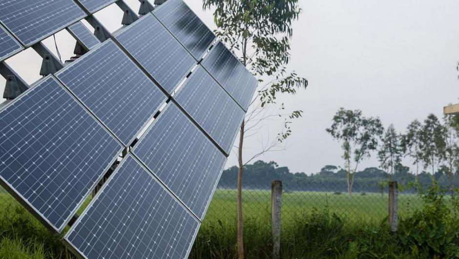 Solar power in rural village