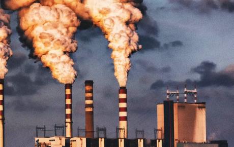 smoking chimneystacks at power station