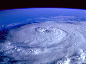 Hurricane, Earth, satellite image.