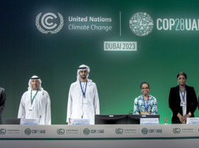 Group picture at COP28 UNFCCC AI Event on 9 December 2023.