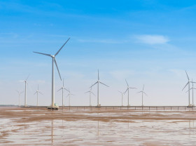 white windmills